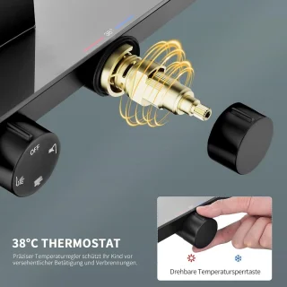 Thermostatische doucheset Zwart