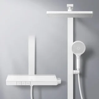 Thermostatische douchezuil 40 cm met handdouche