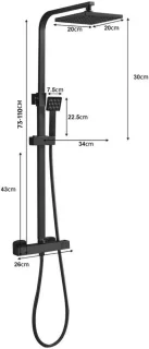 Thermostatische Douchezuil