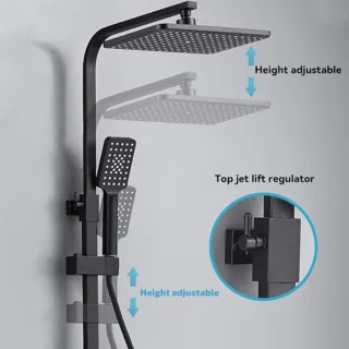 Thermostatische douchezuil doucheset 85-125 cm
