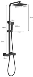 Thermostatische douchezuil