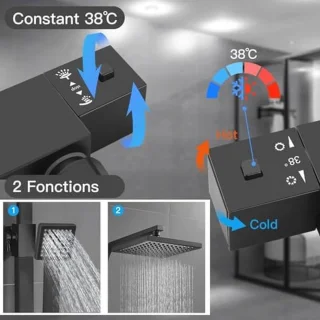 Thermostatische douchezuil