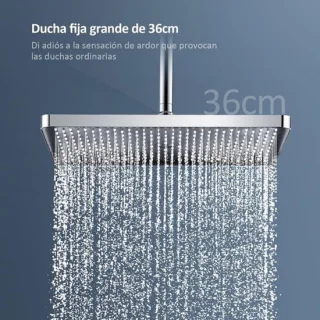 Thermostatische douchezuil met regendouche en handdouche
