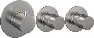 Thermostatische Inbouw Regendouche Set RVS Geborsteld