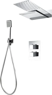 Thermostatische Inbouwdouche Set - Dubbele Platte Douchkop 48x33,5 cm