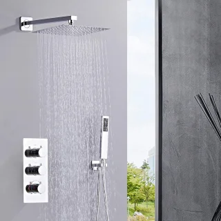 Thermostatische inbouwdoucheset chroom