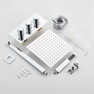 Thermostatische inbouwdoucheset chroom