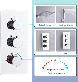 Thermostatische inbouwdoucheset chroom