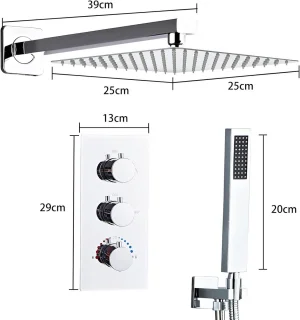 Thermostatische inbouwdoucheset chroom