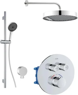 Thermostatische inbouwkraan voor 2 functies, chroom