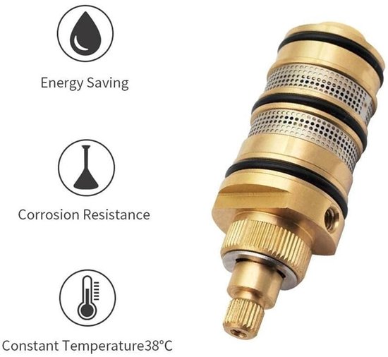 Stijlvolle en stabiele thermostatische mengkraan in messing