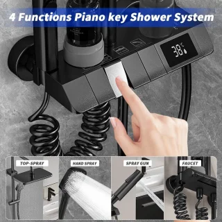 Thermostatische Rainshower Doucheset - Chroom