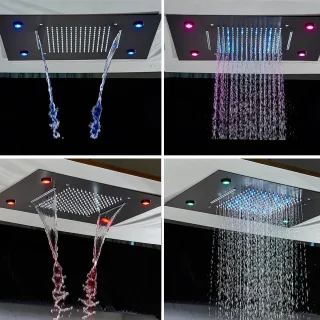 Thermostatische Regendouche Plafondmontage - Mat Zwart