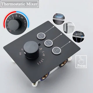 Thermostatische Regendouche Plafondmontage - Mat Zwart