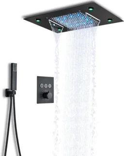 Thermostatische Regendouche Plafondmontage - Mat Zwart