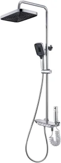 Thermostatische regendouche set 25 cm chroom