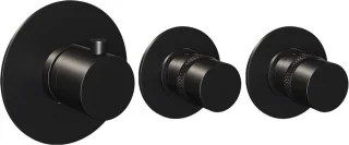 Thermostatische regendouche set inbouw zwart 30 cm