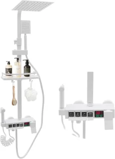 Thermostatische Regendouche Set Wit