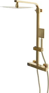 Thermostatische regendoucheset 235 x 78 cm - Goud