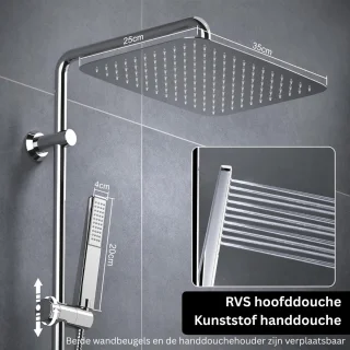 Thuys Regendoucheset Chroom
