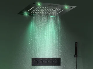 Tiger Mawialux thermostatische inbouw regendoucheset mat zwart