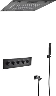Tiger Mawialux thermostatische inbouw regendoucheset mat zwart