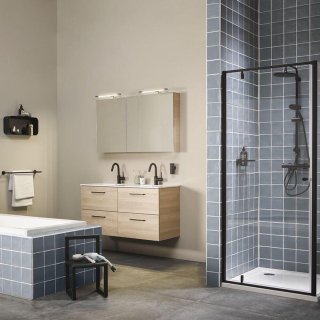 Tiger Tyne Doucheset Mat Zwart 22,5 cm Regendouche & 12 cm Handdouche