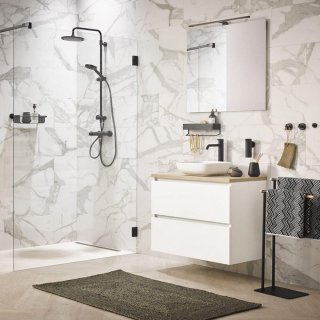 Tiger Tyne Doucheset Mat Zwart 22,5 cm Regendouche & 12 cm Handdouche