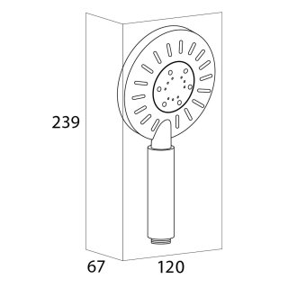 Tiger Tyne Doucheset Mat Zwart 22,5 cm Regendouche & 12 cm Handdouche