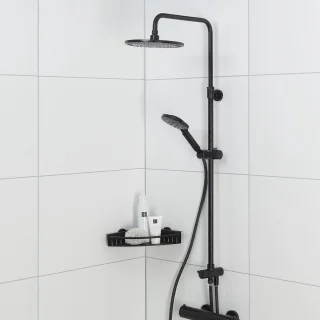 Tiger Tyne Doucheset Mat Zwart 22,5 cm Regendouche & 12 cm Handdouche