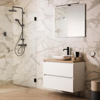 Tiger Tyne Doucheset Mat Zwart 22,5 cm Regendouche & 12 cm Handdouche