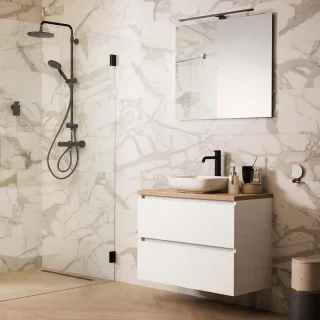 Tiger Tyne Doucheset Mat Zwart 22,5 cm Regendouche & 12 cm Handdouche
