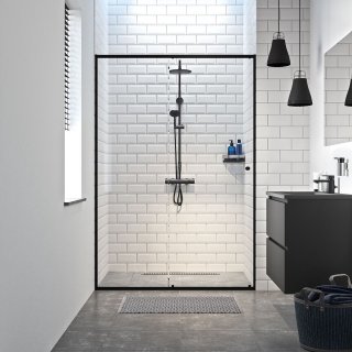 Tiger Tyne Doucheset Mat Zwart 22,5 cm Regendouche & 12 cm Handdouche