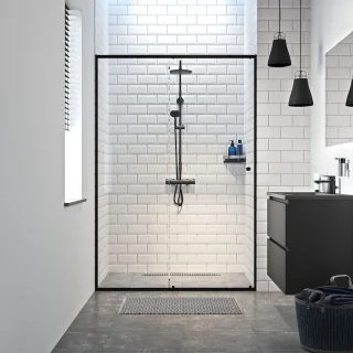 Tiger Tyne Doucheset Mat Zwart 22,5 cm Regendouche & 12 cm Handdouche