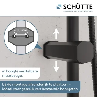TOKYO Hoofddoucheset Mat Zwart