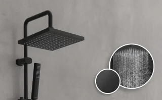 TOKYO Hoofddoucheset Mat Zwart