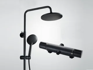 TS-001 Opbouw Doucheset Mat Zwart 20 cm
