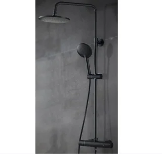 TS-001 Opbouw Doucheset Mat Zwart 20 cm