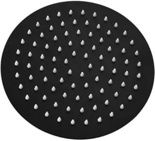 Ultradunne douchekop RVS rond 20 cm zwart