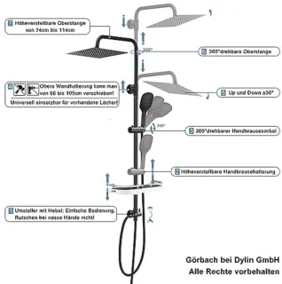 Universeel Douchesysteem - Doucheset