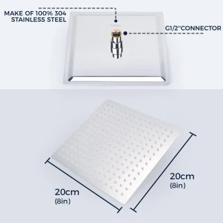 Universele 8 Inch Regendouchekop