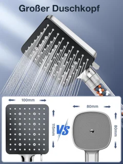 Universele Douchekop met Filter 115x100 mm - Hand- en Regendouche
