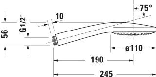 Universele douchekop Ø 110 mm