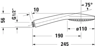 Universele douchekop Ø 110 mm