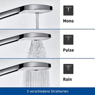 Universele ronde handdouche in mat zwart, Ø 120 mm