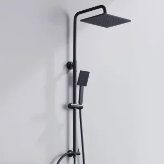 Unyqoos® Zwarte regendoucheset