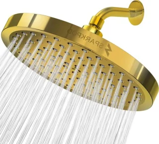 Vaste douchekop - regendouche luxe - 20 cm rond - Egyptisch goud