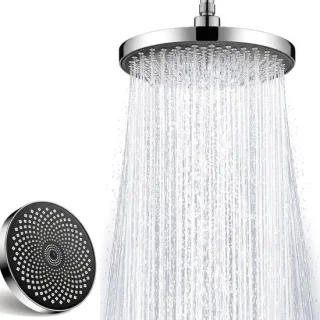 Vaste regendouche 23 cm zilver zwart