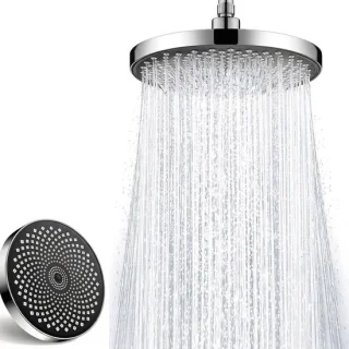 Vaste regendouche 23 cm zilver zwart