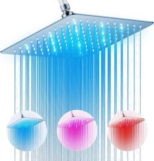 Vaste regendouchekop met led